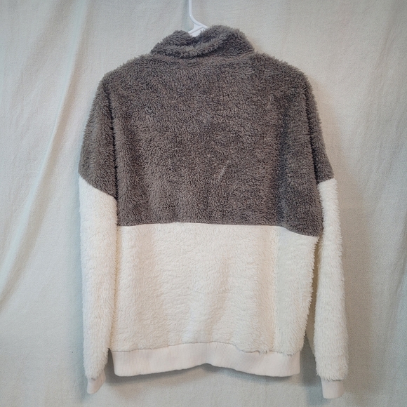 Hippie Rose Pullover, Cozy Two-Tone Fleece Pullover, WOMENS SMALL - Picture 5 of 8